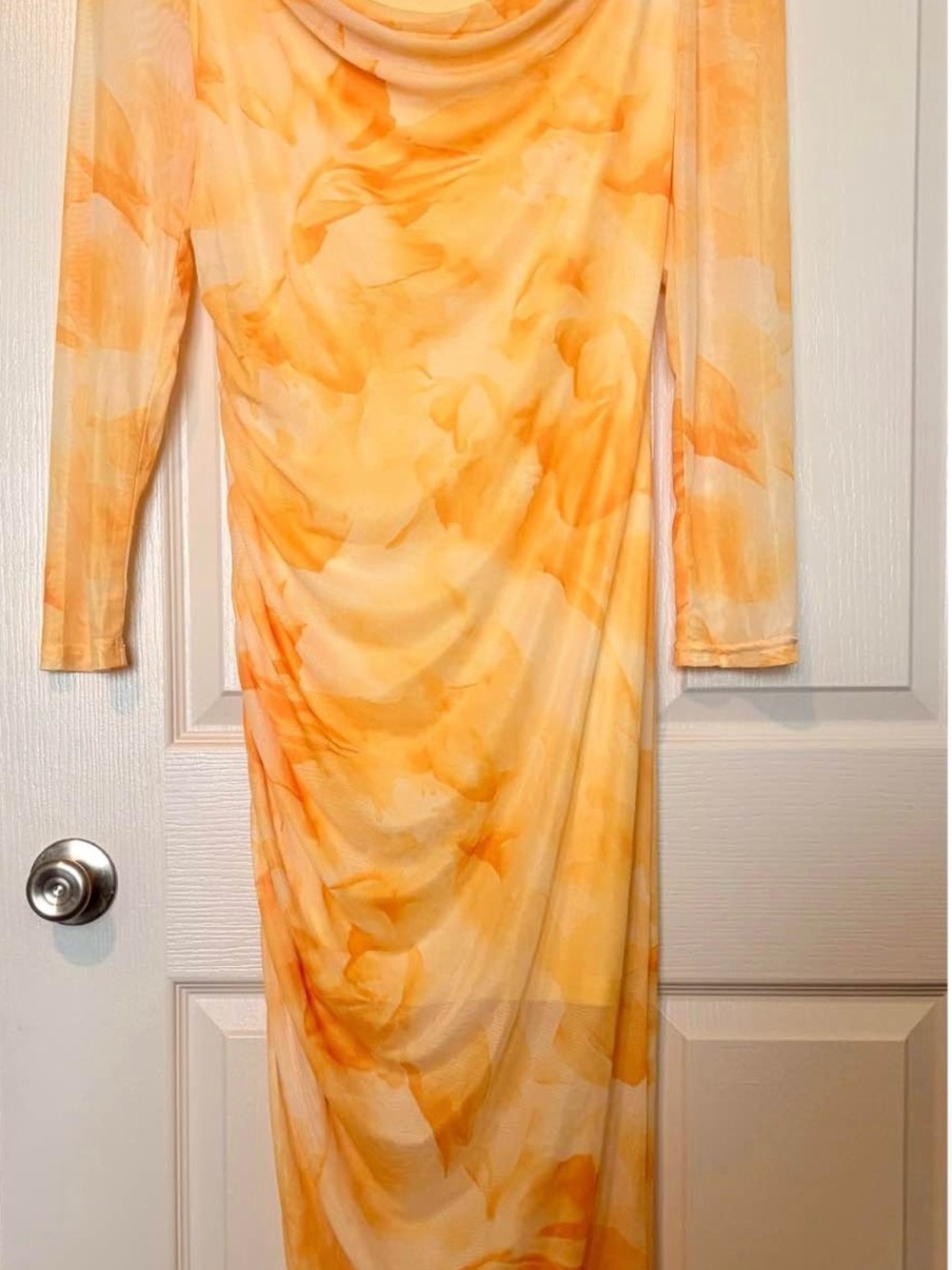 Ruched Bodycon, yellow casual